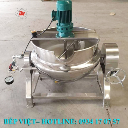 Chảo chiên xào công nghiệp có tay quay