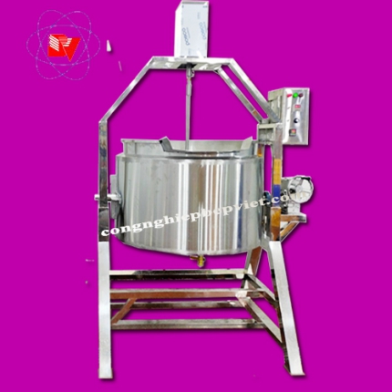 Nồi Nấu Cánh Khuấy Lật Nghiêng 120L