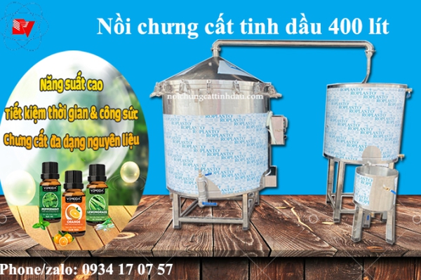Báo giá nồi chưng cất tinh dầu 400 lít bằng điện mới nhất Bếp Việt 2023