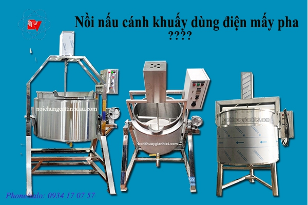 Nồi nấu cánh khuấy dùng điện mấy pha là Phù hợp, An toàn nhất