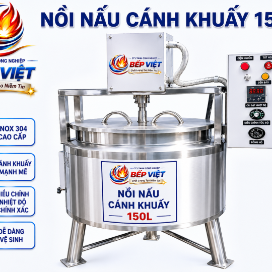 Nồi Nấu Có Cánh Khuấy 150 Lít